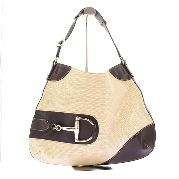 Cabas en toile et cuir