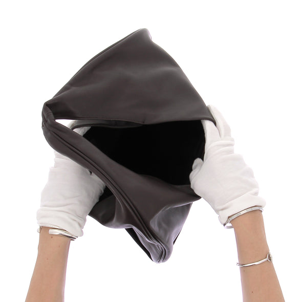 Sac cabas "Ora" en cuir noir