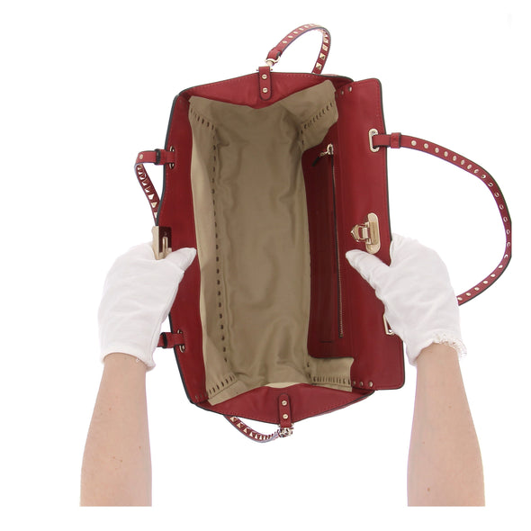 Sac Cabas rouge "Rockstud"