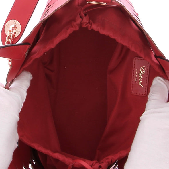 Sac Cabas en cuir rouge