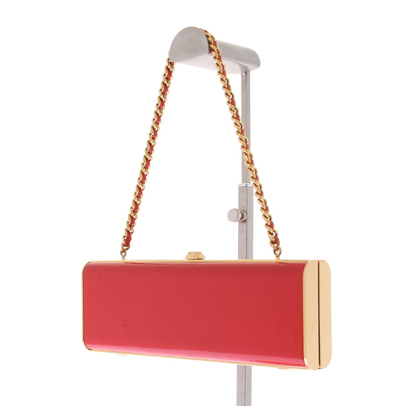 Pochette porté épaule en cuir verni
