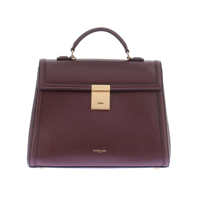 Sac à main en cuir bordeaux