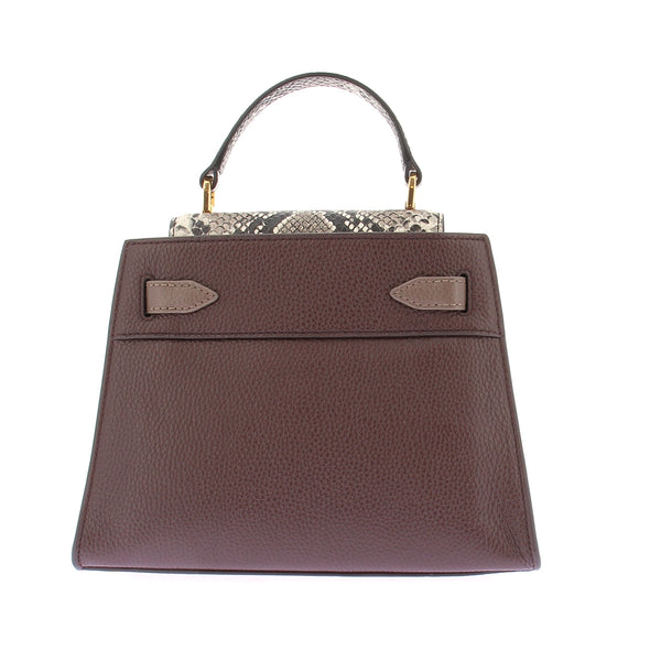 Sac à main en cuir bordeaux