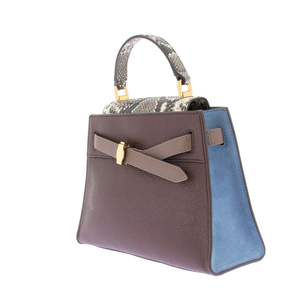 Sac à main en cuir bordeaux