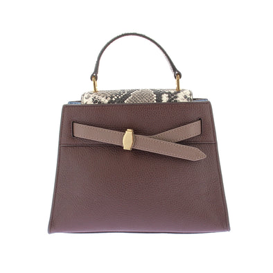 Sac à main en cuir bordeaux