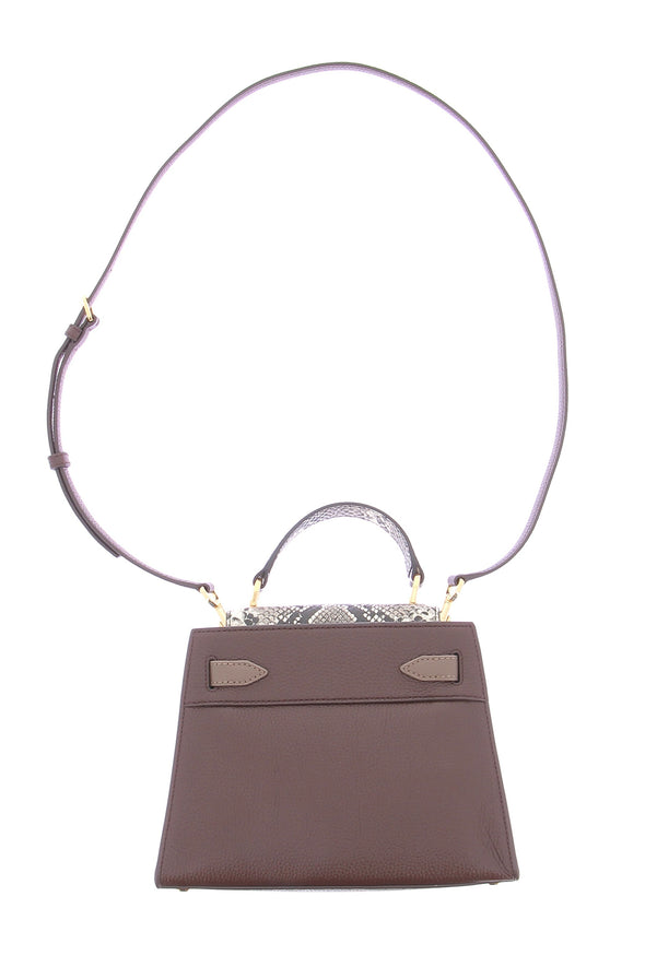 Sac à main en cuir bordeaux