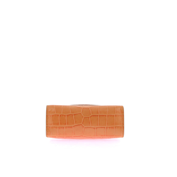 Mini sac à main en cuir orange