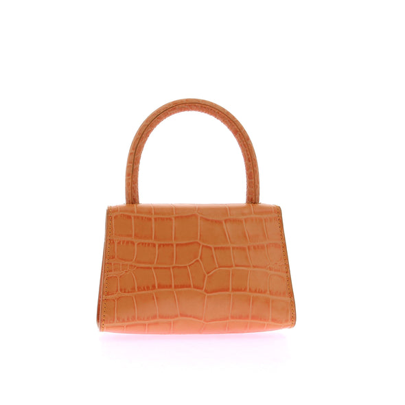 Mini sac à main en cuir orange