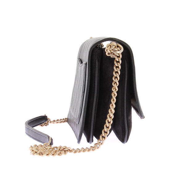 Sac à rabat noir "Lady Coco"