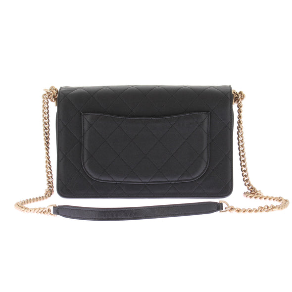 Sac à rabat noir "Lady Coco"