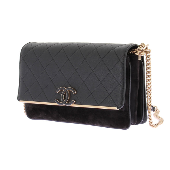 Sac à rabat noir "Lady Coco"