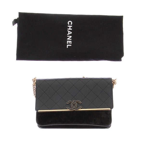 Sac à rabat noir "Lady Coco"