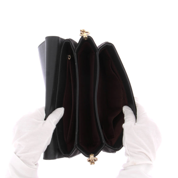 Sac à rabat noir "Lady Coco"