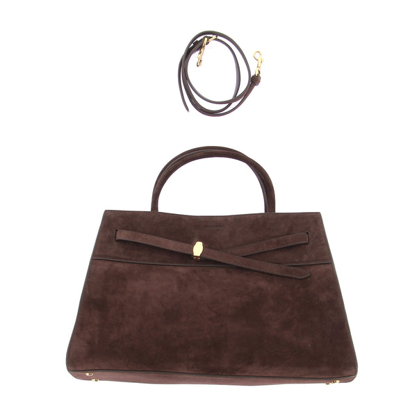 Sac cabas en daim marron