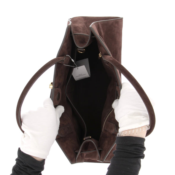 Sac cabas en daim marron