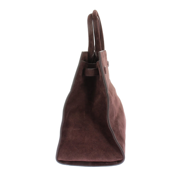 Sac cabas en daim marron