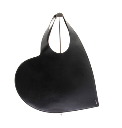Sac coeur en cuir noir