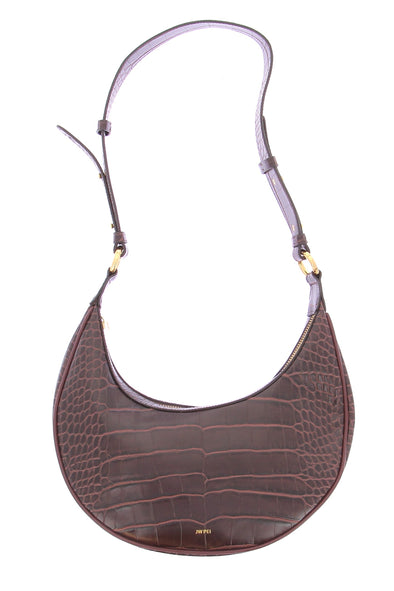 Sac à bandoulière effet croco
