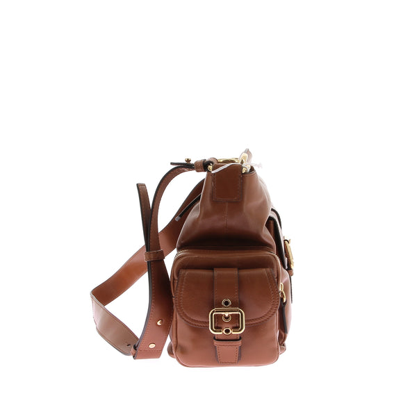 Sac en cuir marron "Camera bag"