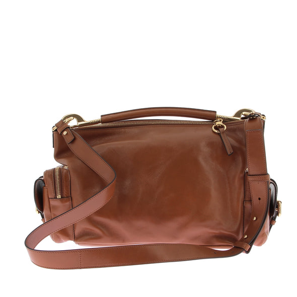 Sac en cuir marron "Camera bag"