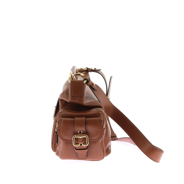 Sac en cuir marron "Camera bag"