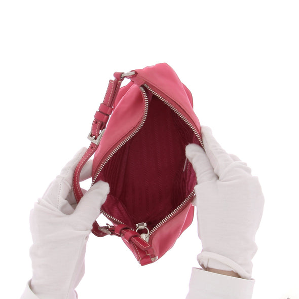 Sac à main en nylon rose