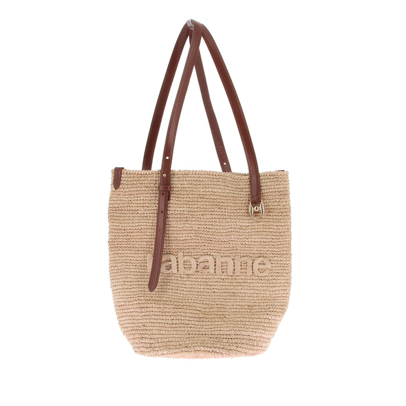 Cabas en raphia beige