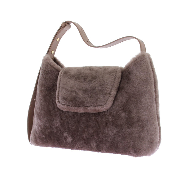 Sac à main en peau lainée
