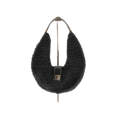 Sac à main en raphia noir