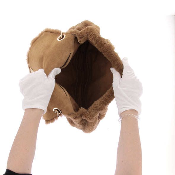 Sac à main en shearling