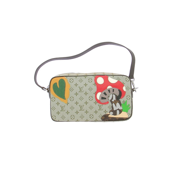 Sac à main en toile et empiècement