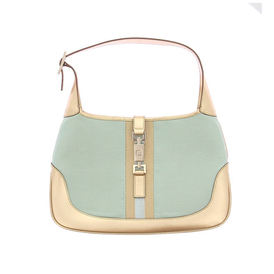 Sac à main bi-matière bleu et doré