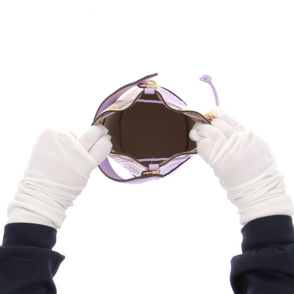 Sac seau lilas et jaune