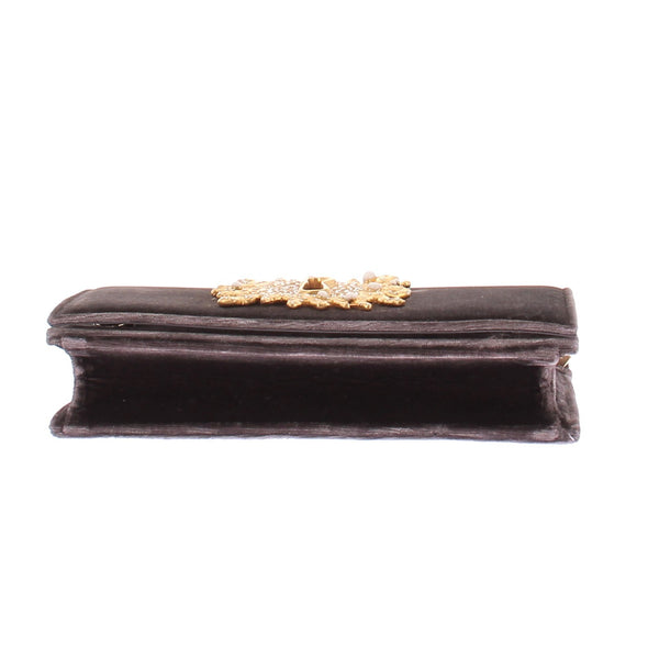 Sac à main en velours marron