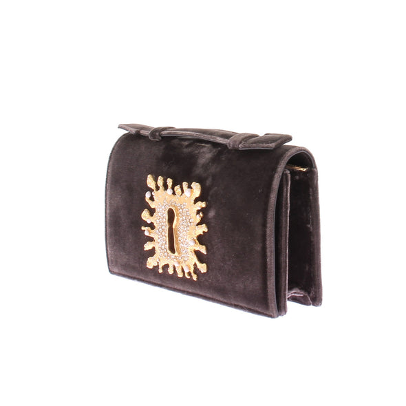 Sac à main en velours marron