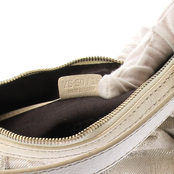 Sac à main en toile crème