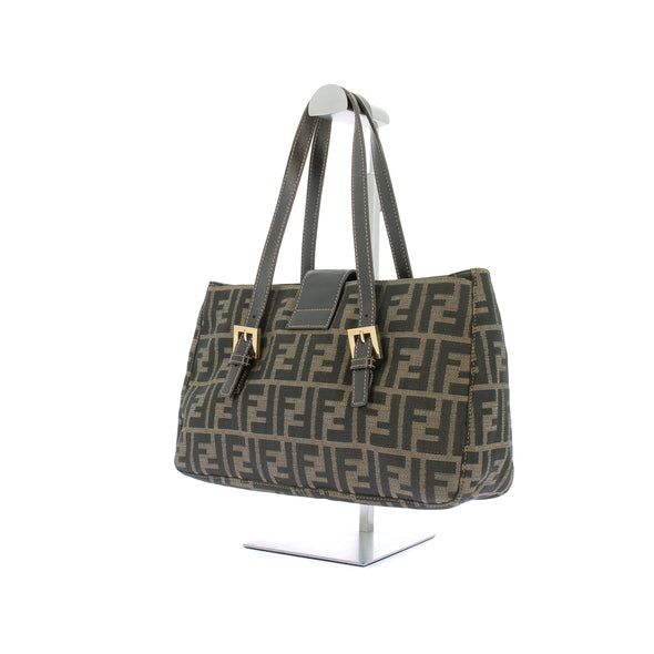 Sac à main en toile monogrammé