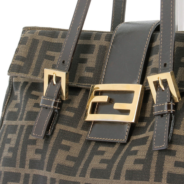 Sac à main en toile monogrammé