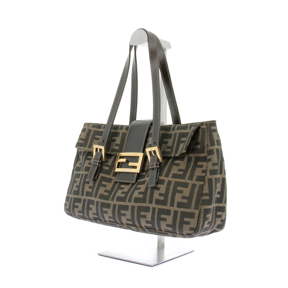 Sac à main en toile monogrammé