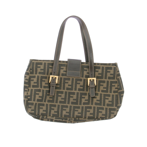 Sac à main en toile monogrammé