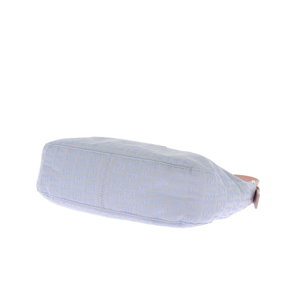 Sac à main en toile monogrammé bleu