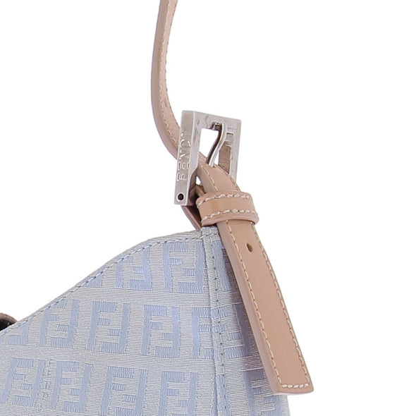 Sac à main en toile monogrammé bleu