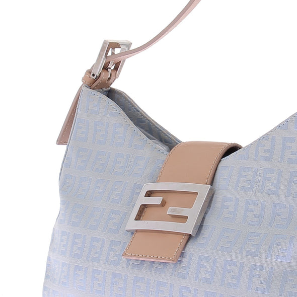 Sac à main en toile monogrammé bleu