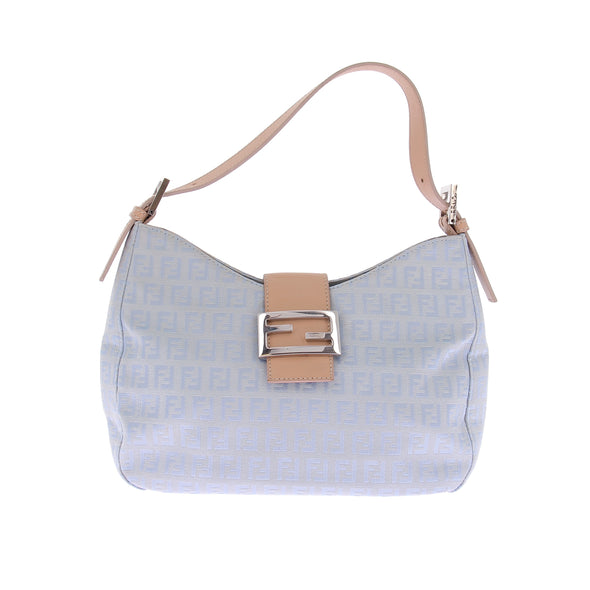 Sac à main en toile monogrammé bleu