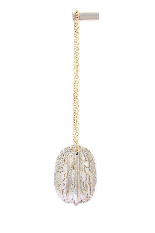 Pochette en noyer argenté et doré