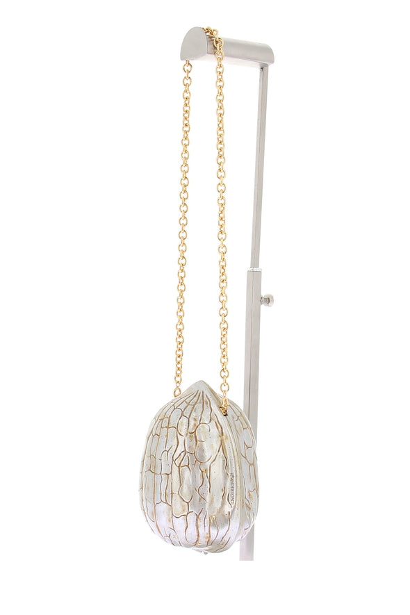 Pochette en noyer argenté et doré