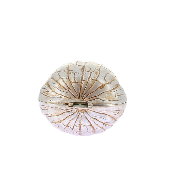 Pochette en noyer argenté et doré