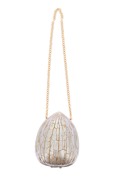 Pochette en noyer argenté et doré