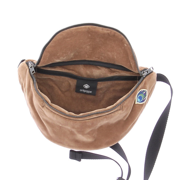 Sacoche en velours marron