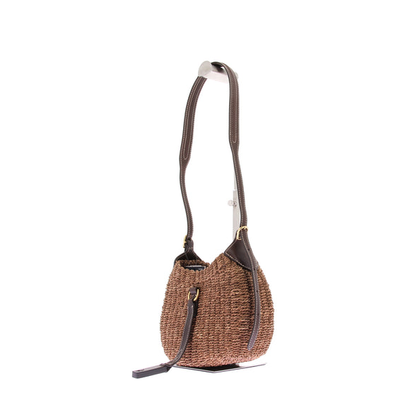 Petit sac "Shoulder Polo ID" en raphia